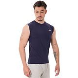 MuscleCloth Training İndigo Erkek Kolsuz T-Shirt