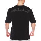 MuscleCloth Washed Siyah Erkek Oversize T-Shirt