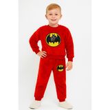 MUSCO Erkek çocuk polar pijama takımı baskılı peluş sıcak tutan ikili takım