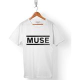 Muse Band Müzik Classıc Logo Erkek Tişört - Beyaz - Renkli - 2XL