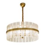 Muse Gold Modern Salon Avizesi - Beyaz - Gold