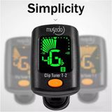 Musedo T-2 Digital Tuner Gitar Ve Ukulele Akort Aleti Kromatik
