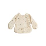 Mushie Bees Uzun Kollu Unisex Bebek Mama Önlüğü - Bej