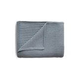 Mushie Organik Bebek Battaniyesi - Ribbed Smoke