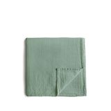 Mushie Roman Green Organik Müslin Bebek Örtü Kundak