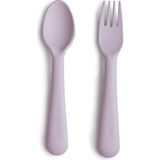 Mushie Soft Lilac 6+ Ay Bebek Çatal Kaşık Seti