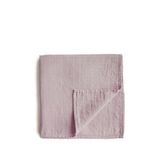 Mushie Soft Mauve Organik Müslin Bebek Örtü Kundak