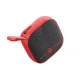 Music Sound - MINI - Bluetooth hoparlör - 3 Watt güç - 4 saat çalma süresi - kompakt ve taşınabilir - yumuşak ve renkli kumaş yüzeyler - kırmızı