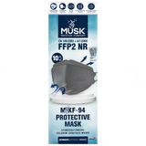 Musk FFP2 KF94 Antrasit Kore Tipi Koruyucu Maske 10'lu