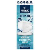 Musk FFP2 KF94 Beyaz Kore Tipi Koruyucu Maske 10'lu