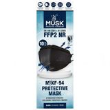 Musk FFP2 KF94 Siyah Kore Tipi Koruyucu Maske 10'lu