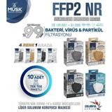 Musk Ffp2 Maske 40 Adet (Gri,taba,siyah,beyaz)