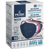 Musk FFP2 N95 30'lu Mix 5 Renk Maske