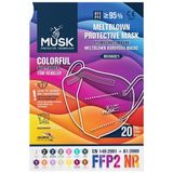 Musk FFP2/F95 Maske Mix Colorful Koruyucu Maske 20'li