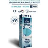 Musk KF94 Kore Tipi FFP2 Maske 10 Adet - Mavi