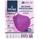 Musk Medikal FFP2 Mor Koruyucu Maske 10'lu