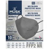 Musk Protective FFP2 NRD N95 Gri Maske 10'lu