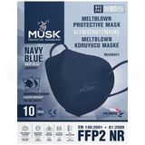Musk Protective FFP2 NRD N95 Lacivert Maske 10'lu