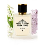 MUSK STORE Lüks Beyaz Oud Kokusu Parfümü 50ml Odunsu, Tütsümsü Ve Hafif Tatlı Bir Kokuya Sahiptir