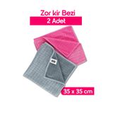 MUSKY 2'li Zor Kir Bezi Temizlik Bezi | 2li Paket | Telli Bez Serisi | 35x35cm Cam,vitrin,mutfak