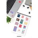 MuslimWalk Dreams Post Stamp Sticker Seti - Pul, Laptop, Defter, Planlayıcı Için Posta Pulu Etiket Seti #54