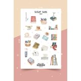 Muslimwalk Nâme – Kitap, Okuma Temalı Planlayıcı Sticker Etiket Seti #93