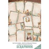 Muslimwalk Noris – Kedi Ve Fincan Temalı - Yapışkanlı Scrapbook Kağıtları 10’Lu Set #Sb105