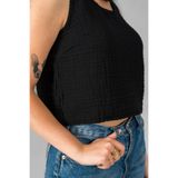 MÜSLİN ASKILI BLUZ SİYAH 2XL-3XL