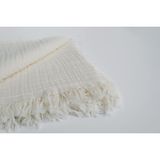 Müslin Bebek Battaniyesi, Erkek & Kız Bebekler Için Nefes Alabilen Cilt Dostu Bebek ve Çocuk BATTANIYESI,,%100 Pamuk, 4 Katlı Organik Bebek Battaniyesi 110”X 110” (Ekru)