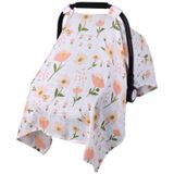 Muslin Bebekler için Araba Koltuğu Kılıfı, Metplus Nefes Alabilir Bebek Araba Koltuğu Kılıfı, Kız ve Erkek Çocuklar için Hafif Bebek Taşıyıcı Kılıfı, İlkbahar Yaz / Sıcak Günler / Sıcak Hava, Pembe Çiçekli