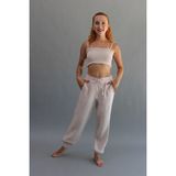 Müslin Gipeli Crop Top - Standart - Açık Bej