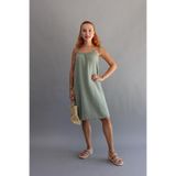 Müslin Ip Askılı Elbise - Mint - L - XL