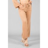 Müslin Kadın Palazzo Pantolon - Camel - L - XL