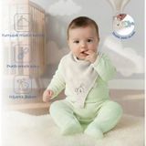 Müslin Mama Önlüğü İle Emzik Askılı Bebek Seti
