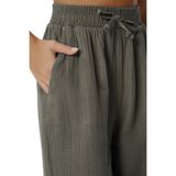 Müslin Palazzo Pantolon, Rahat Kalıp Bol Paça Yüksek Bel Yazlık Müslin Kumaş Pantolon (Koyu gri (Füme), L (40) / XL (42))