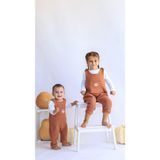 Müslin Tulum Kışlık Baharlık Bebek Çocuk Tulumu Salopet Tulum kahverengi 3-6 AY