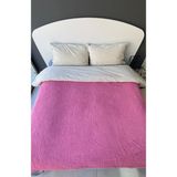 Müslin Yatak Örtüsü Pike-Çift Kişilik-Fuşya-%100 Pamuk - 240 x 230 cm