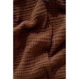 Müslin Yatak Örtüsü Ultra Yumuşak Yüksek Kaliteli 4 Kat Muslin Pike (Tek Kişilik (180X240 Cm) - Acı Kahve - 180 x 240 cm