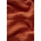Müslin Yatak Örtüsü Ultra Yumuşak Yüksek Kaliteli 4 Kat Muslin Pike (Tek Kişilik (180X240 Cm) - Kiremit - 180 x 240 cm