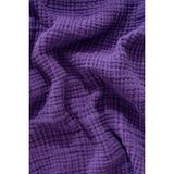 Müslin Yatak Örtüsü Ultra Yumuşak Yüksek Kaliteli 4 Kat Muslin Pike (Tek Kişilik (180X240 Cm) - Mor - 180 x 240 cm