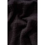 Müslin Yatak Örtüsü Ultra Yumuşak Yüksek Kaliteli 4 Kat Muslin Pike (Tek Kişilik (180X240 Cm) - Siyah - 180 x 240 cm