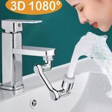 Musluk Başlığı 1080 Derece Dönebilen 2 Fonksiyonlu Krom Kaplama Musluk Ucu Filtresi (5224)