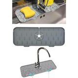 Musluk Emici Mat, Silikon Katlanabilir Musluk Sıçrama Koruması Lavabo Damlama Matı Su Tutucu Lavabo Matı Kurutma Matı Mutfak ve Banyo Için Lavabo Aksesuarları (Gri) - Acı Yeşil