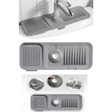 Musluk Matı, Eviye Matı,elastik Musluk Matı Su Tutucu Düzenleyici Kaydırmaz Taban Organizer Mutfak Banyo Lavabo, Musluk Matı Silikon (Gri)