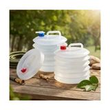 Musluklu Akordiyon Katlanır Su Bidonu 10 Litre Nemere - Renkli