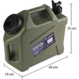 Musluklu Su Bidonu - Madfox Galon Air Pe - 19 Litre - Yeşil - 547311