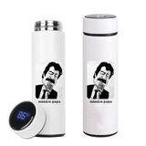 Müslüm Baba Baskılı Dijital Göstergeli Çelik Termos - 450MLT - 10-12 Saat Sıcak ve Soğuk Tutma - 005 - 450 ml - Beyaz