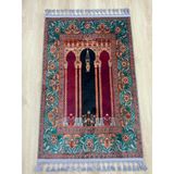 Müslüman için Namaz Halısı - İbadet Paspası - Gebetsteppich - Lüks İbadet Halısı - Janamaz - Bambu - 80 x 125 cm - Lüks Halı - İbadet Odası Dekoru - Hediye-Türk Yer Dekoru Halıları-Ramazan Hediyesi-