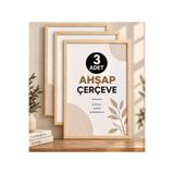 musnig 3 ADET Ahşap Duvar Çerçevesi 30 x 40 – Poster ve Fotoğraf Çerçevesi Salon Ahşap Tablo, Bebek Odası Çerçeve 30x 40