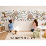 Musnig Şeker ve Çikolata Dünyası Temalı Dev Boyama Kağıdı 2,5 Metre Rulo Boyama Kağıdı Çocuk Anaokulu ve Kreşler Için Aktivite Çocuk Eğitici Boyama - 60x250